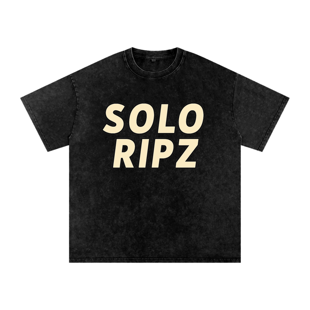 Solo Ripz | Snow Washed Oversized Cotton T-Shirt